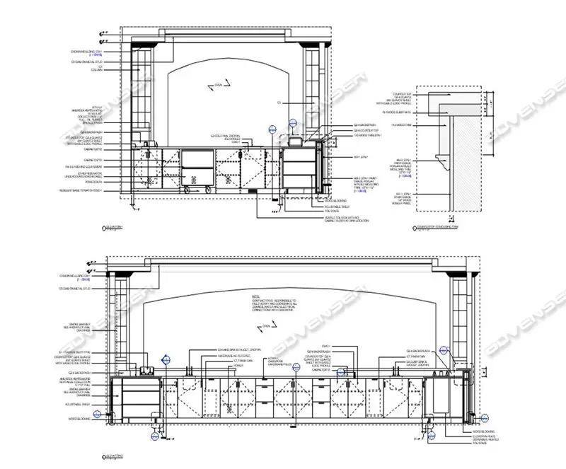 Architectural CD Set Milwork shopdrawing